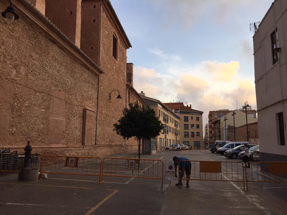 Se desprende parte de la cubierta de la cúpula de la iglesia de San Juan Apóstol de Massamagrell