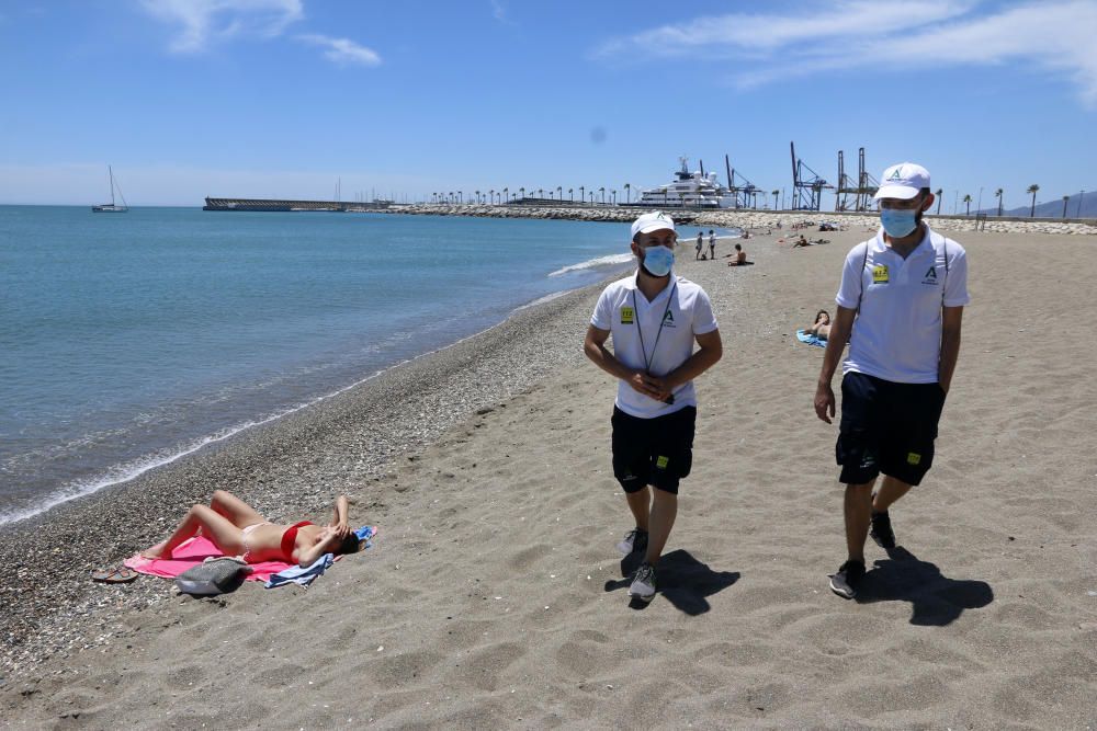 Las playas de Málaga, controladas por los vigilantes