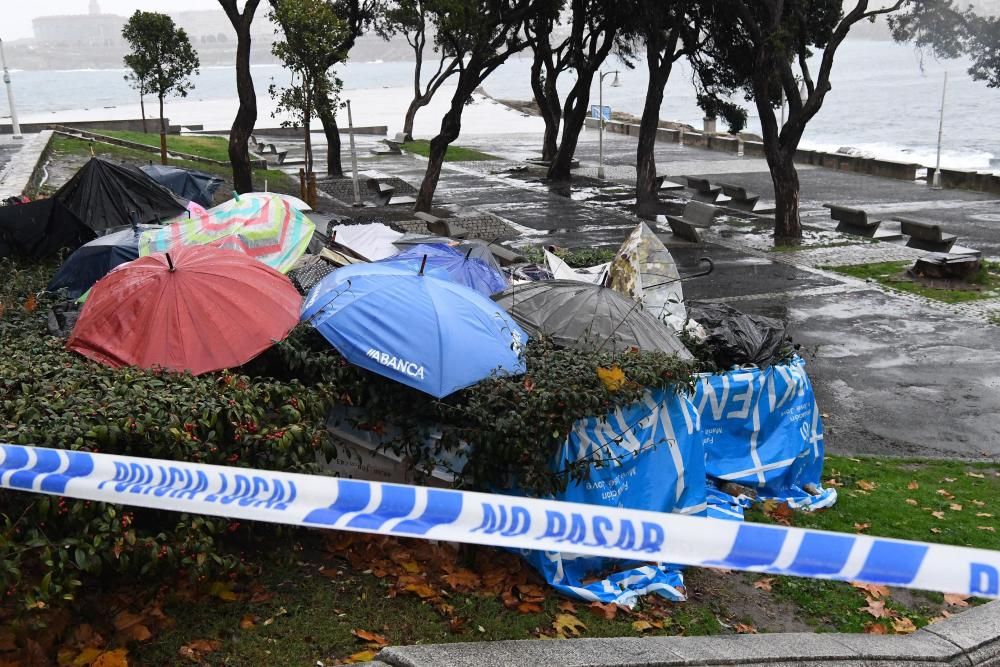 La borrasca Ana se deja sentir en A Coruña