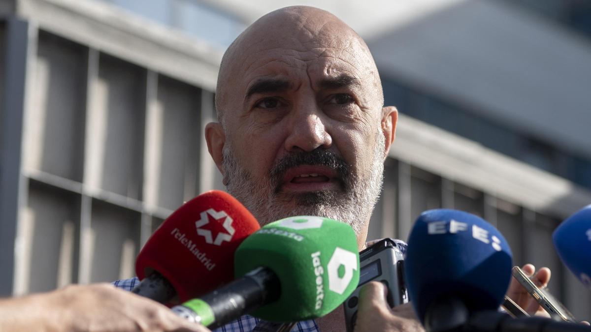 El acusado Miguel Frontera a su llegada al Juzgado de lo Penal número 14 de Madrid.