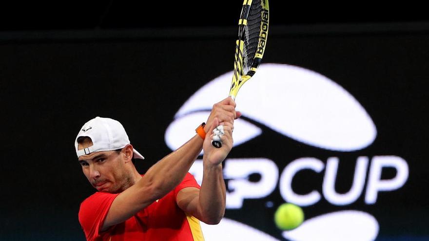 Nadal y Bautista completan su primer entrenamiento en Perth