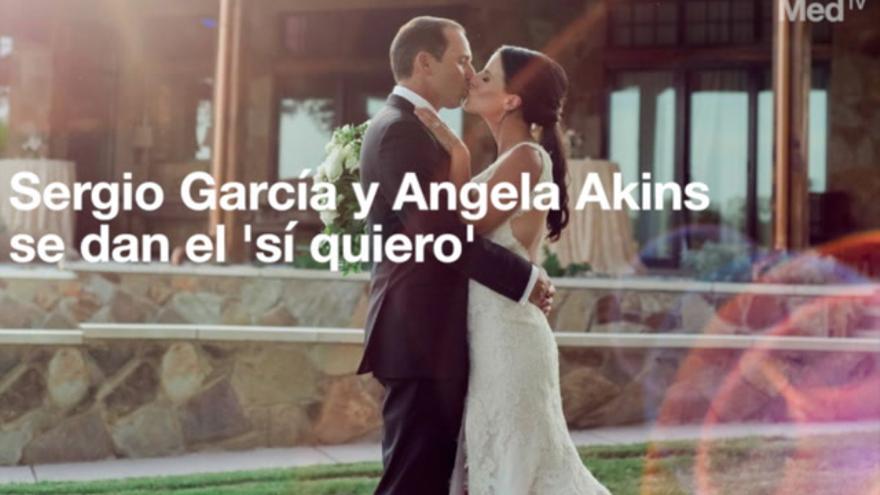 Sergio García y Angela Akins se dan el 'sí quiero'