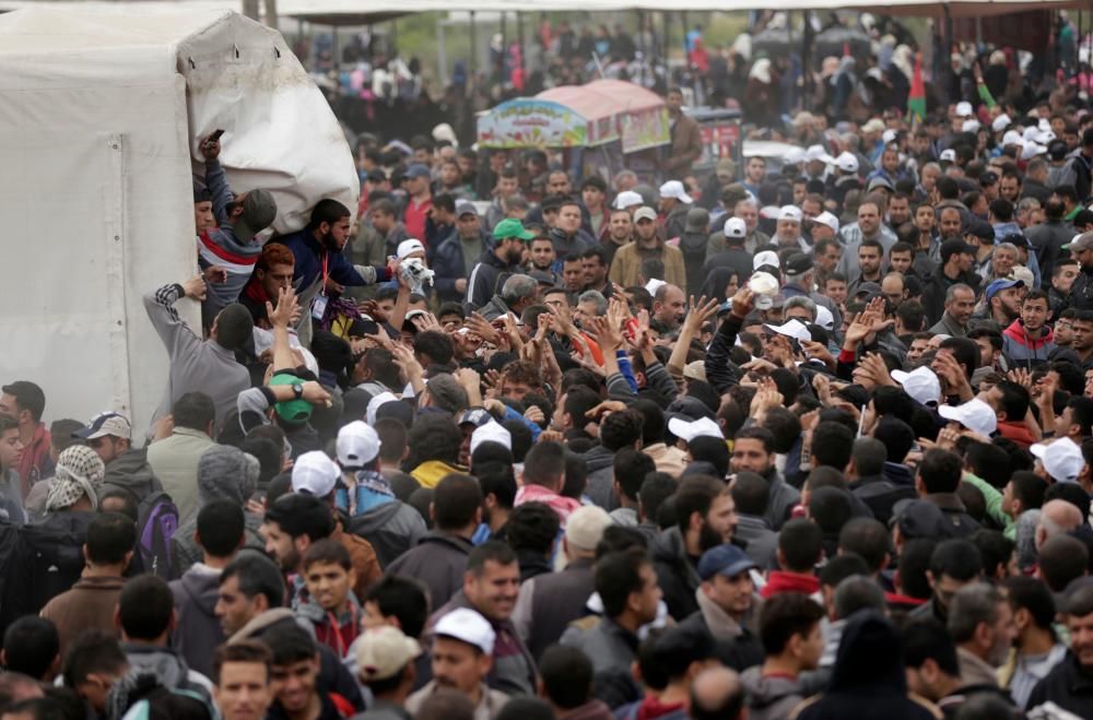 Jornada de protestas en Gaza