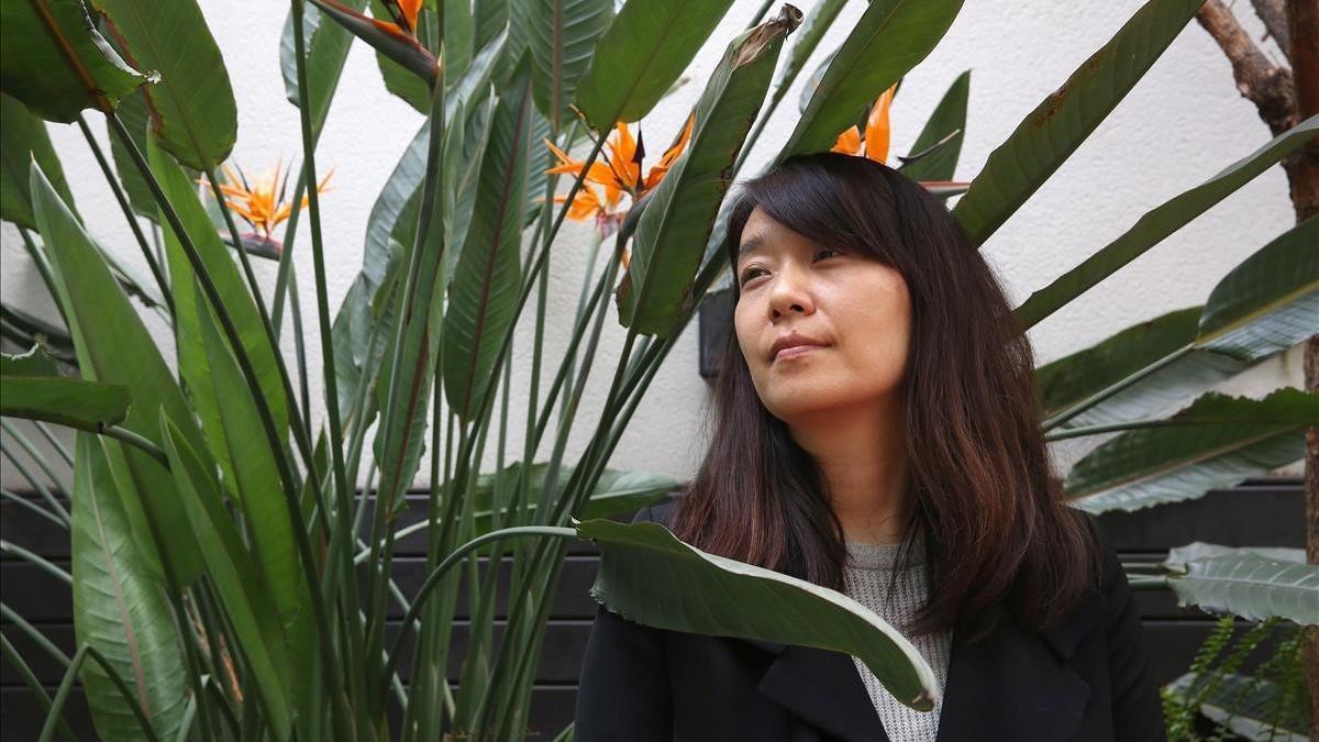 La escritora coreana Han Kang, en su última visita a Barcelona.