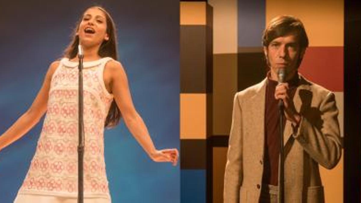 Carolina Yuste y Marcel Borràs son Massiel y Serrat en la serie de Movistar Plus.