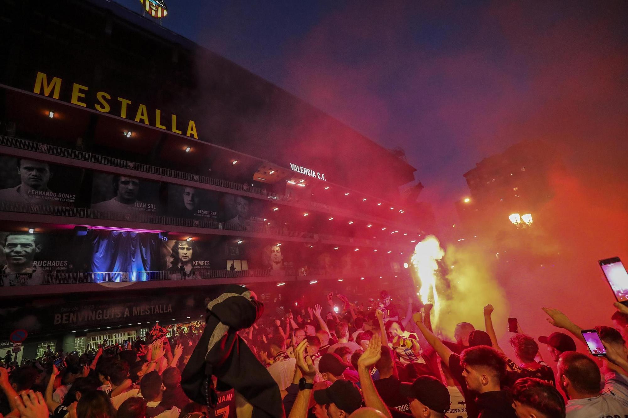 Recibimientos memorables al Valencia CF,  en la Avenida de Suecia