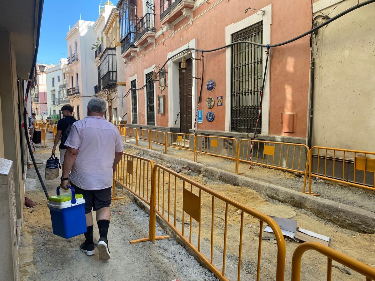 Imagen de archivo de las obras acometidas en la calle Zaragoza.