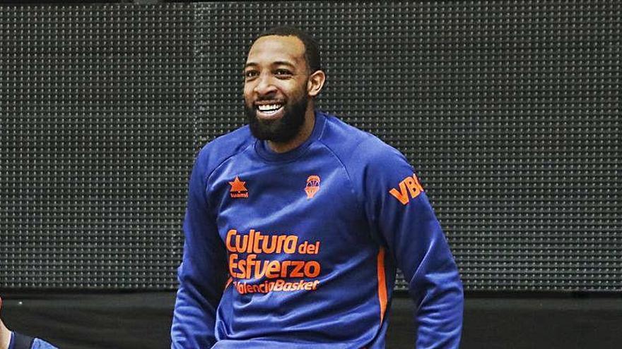 Derrick Williams, durante el entrenamiento de este lunes.