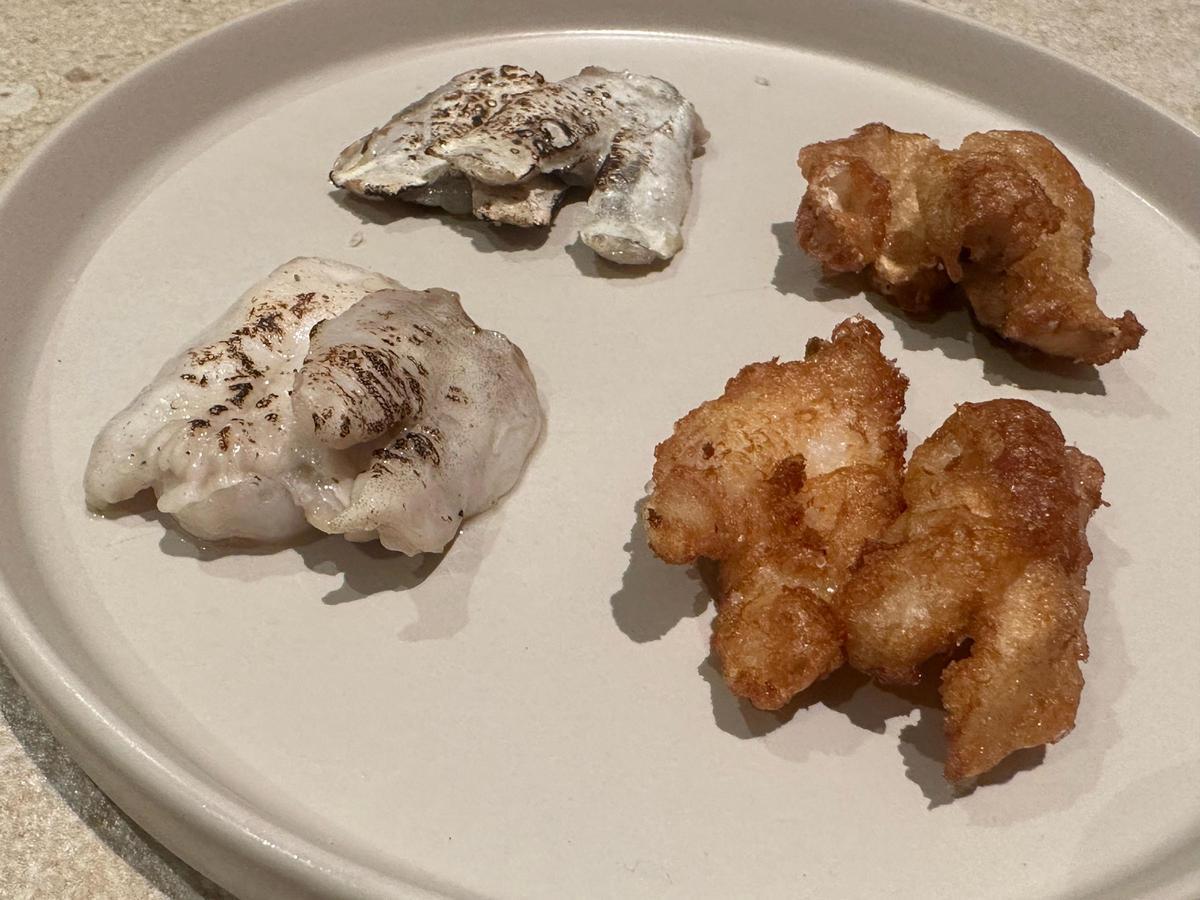 Degustación de cocochas en Tavella