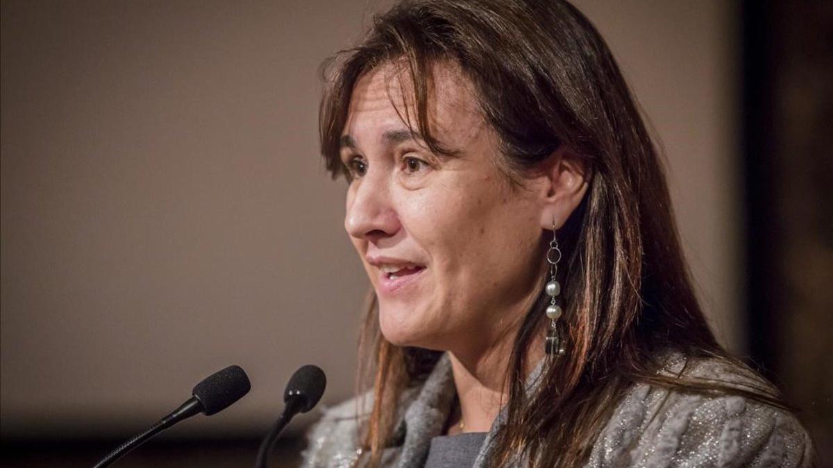 Laura Borràs, en la entrega de Premios Lluís Carulla en el Convent dels Àngels.