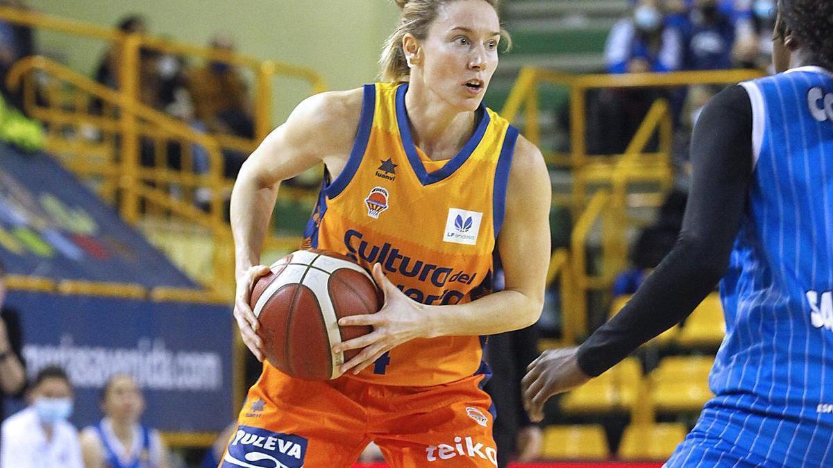 Anna Gómez, en el partido del sábado ante el Perfumerías Avenida