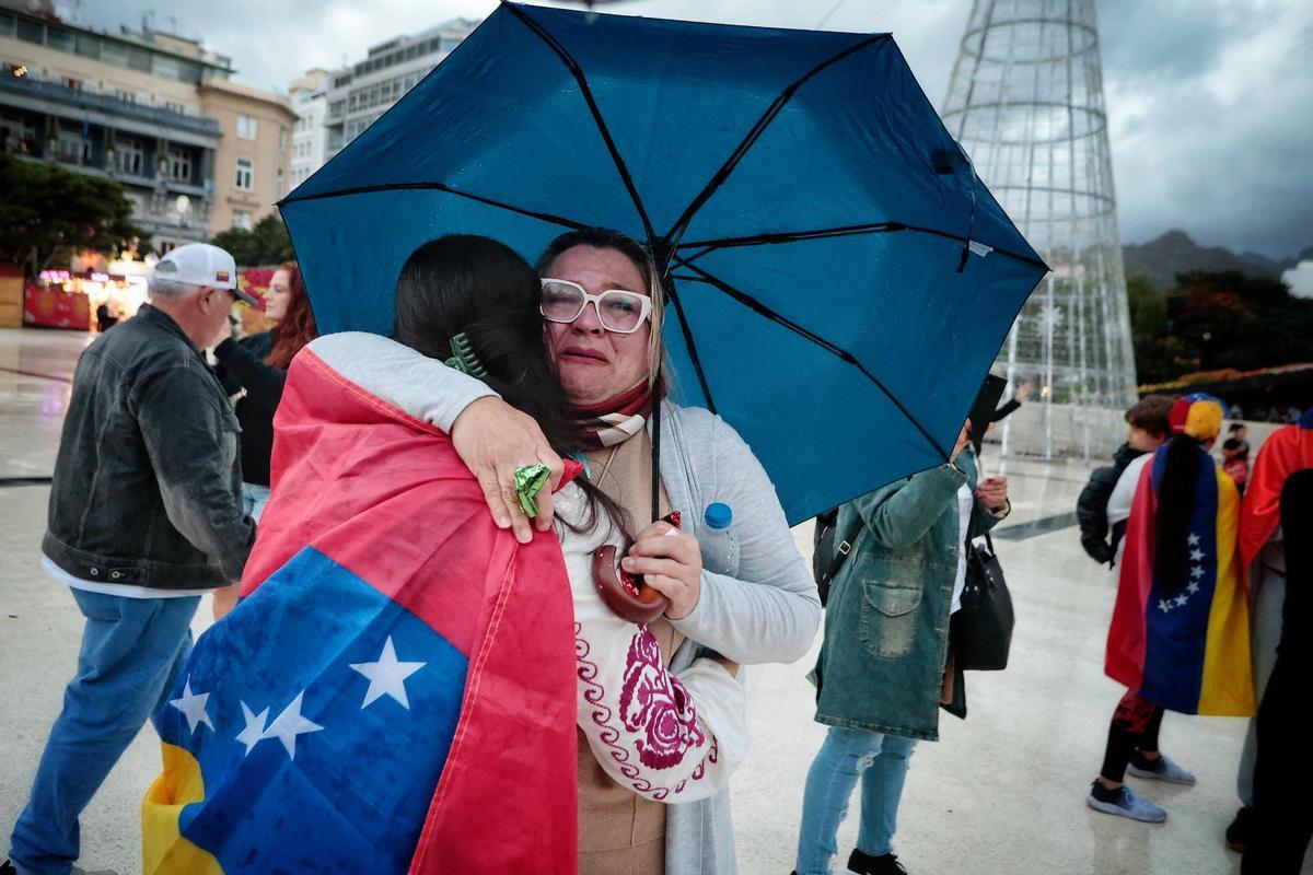 Concentración contra Maduro en plaza de España