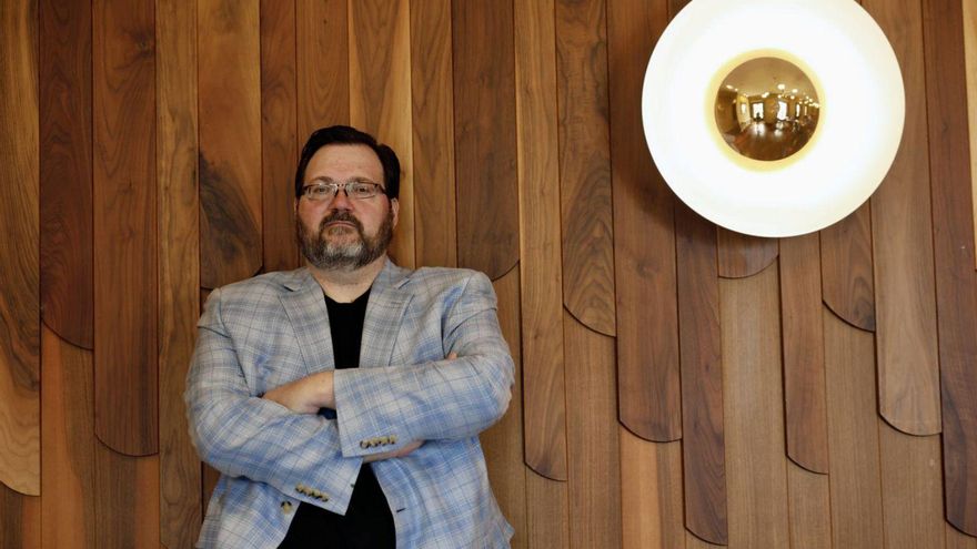 Brandon Sanderson esta semana pasada, en Avilés. | MIKI LÓPEZ