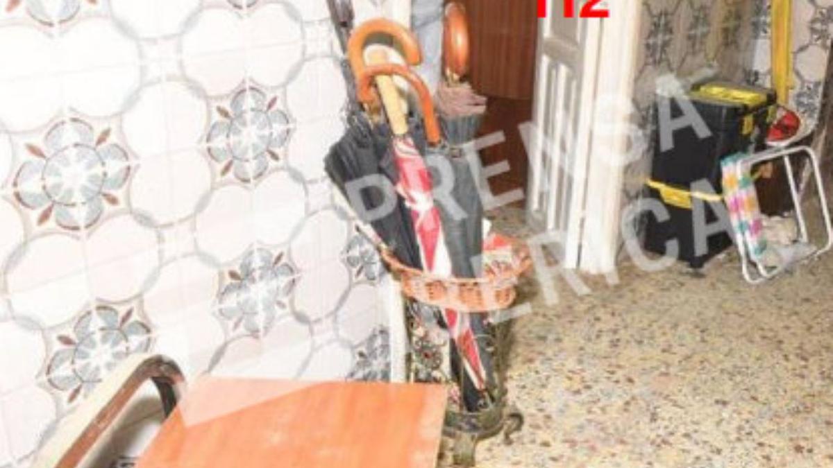 El paragüero en el que Dylan marcó positivo en restos biológicos.