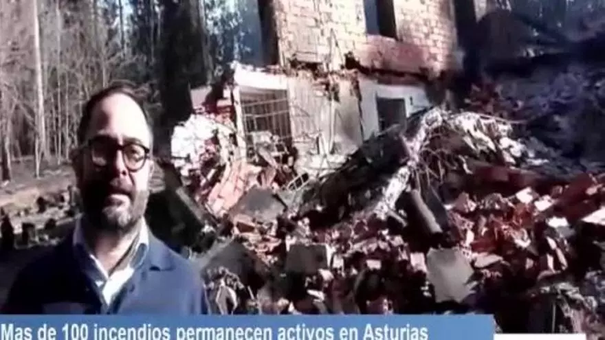 Mas de 100 incendios permanecen activos en Asturias
