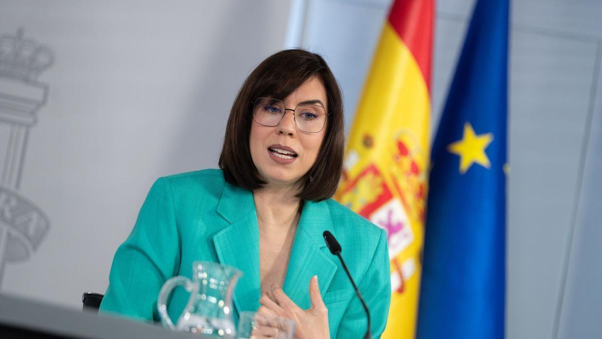 La ministra de Ciencia, Innovación y Universidades, Diana Morant, durante la rueda de prensa posterior al Consejo de Ministros, a 19 de mayo de 2026.