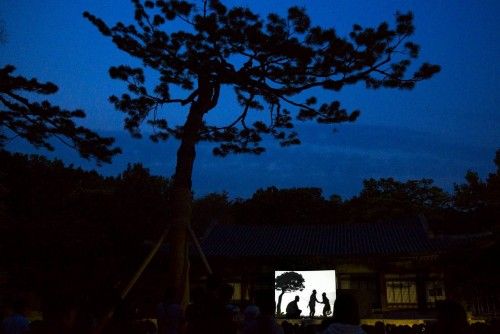 Un espectáculo de teatro de sombras en el Palacio Changgyeonggung