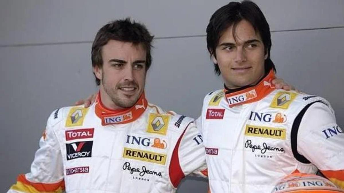 Fernando Alonso y Nelsinho Piquet, en su época de compañeros en Renault F1