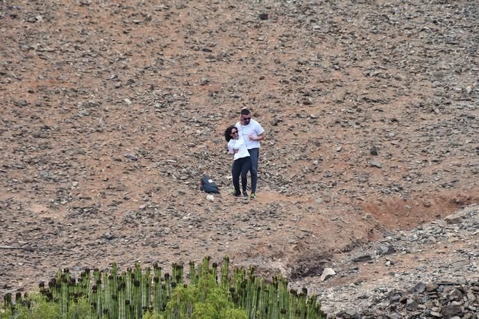 10/04/2019 SAN BARTOLOME DETIRAJANA. Simulacro accidente aéreo del Ejercito del Aire.  Fotógrafa: YAIZA SOCORRO.  | 10/04/2019 | Fotógrafo: Yaiza Socorro