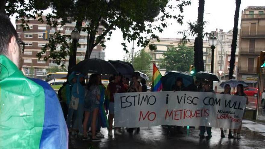 Imatge de la manifestació d&#039;ahir pel centre de Manresa