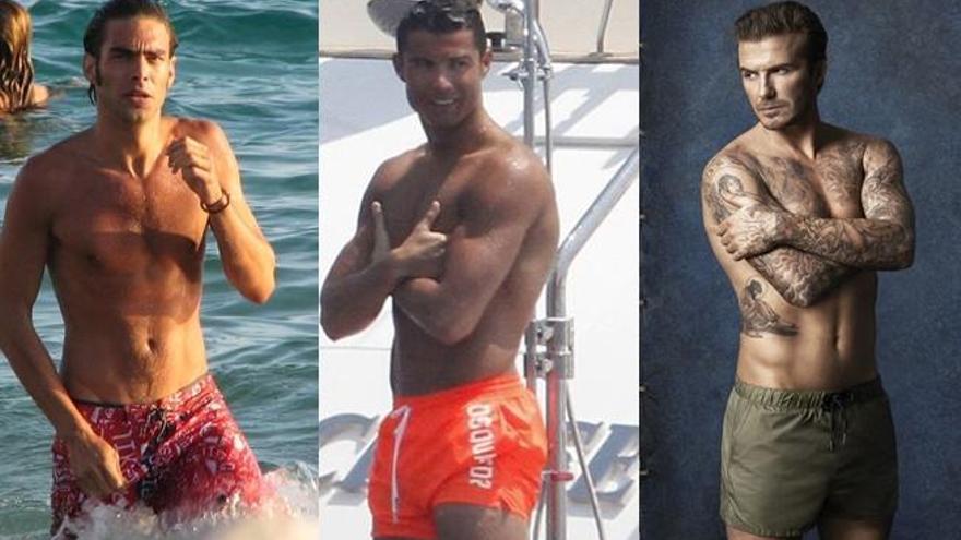 Kortajarena, Ronaldo y Beckham lucen estilos diferentes.