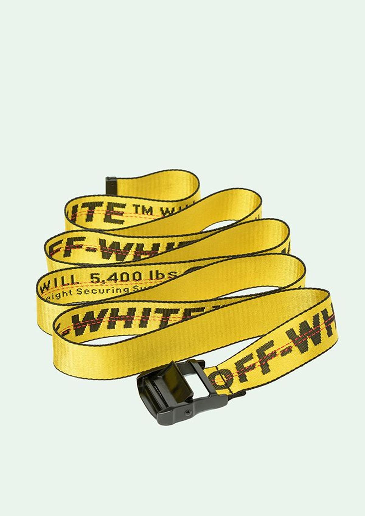 Correa amarilla de la marca Off-White en forma de cinturón