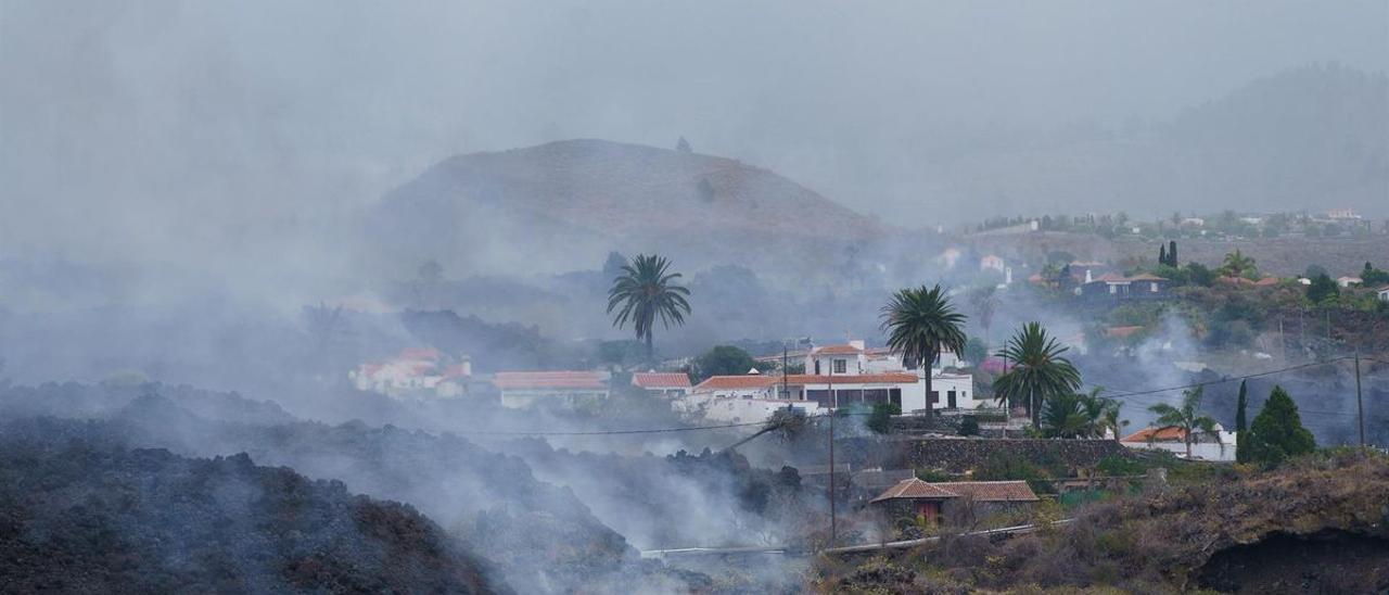 Viviendas afectadas por la erupción del volcán de La Palma