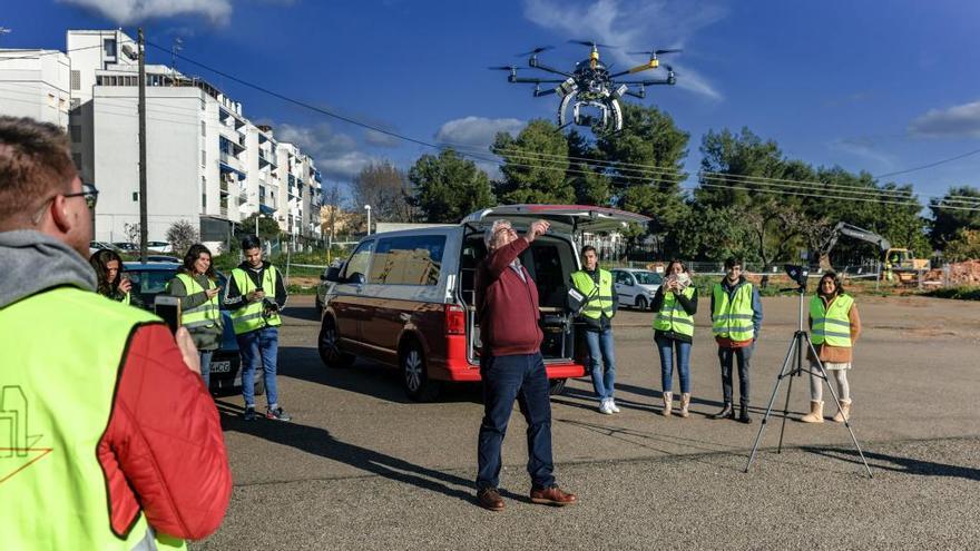 Una demostración del uso de drones profesionales, hace unos meses en Palma.