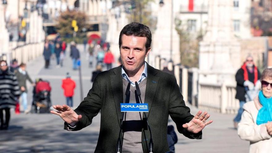 Pablo Casado en su intervención en un acto de Teruel.