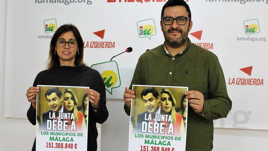 Teresa Sánchez y Guzmán Ahumada, ayer durante la presentación de la campaña de IU.