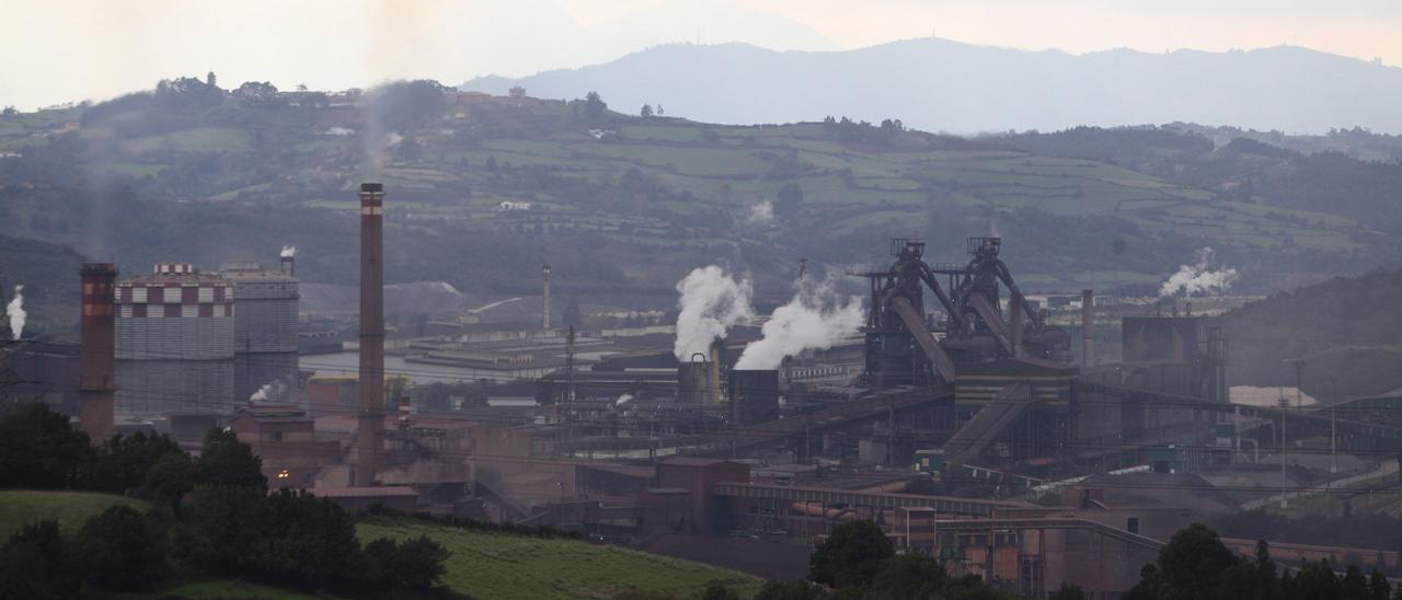 Planta de Arcelor en Veriña.