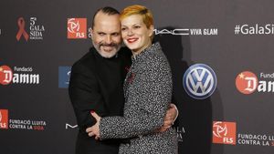 Miguel y Bimba Bosé, en el MNAC.