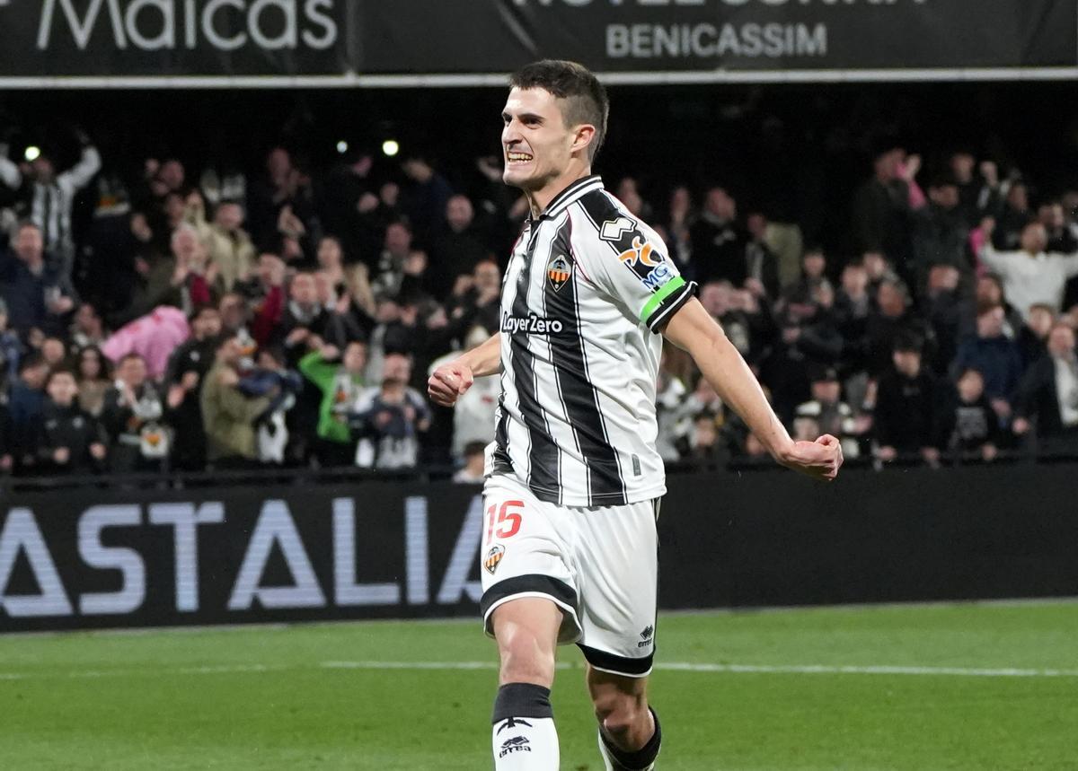 Gere celebra el gol contra el Andorra.