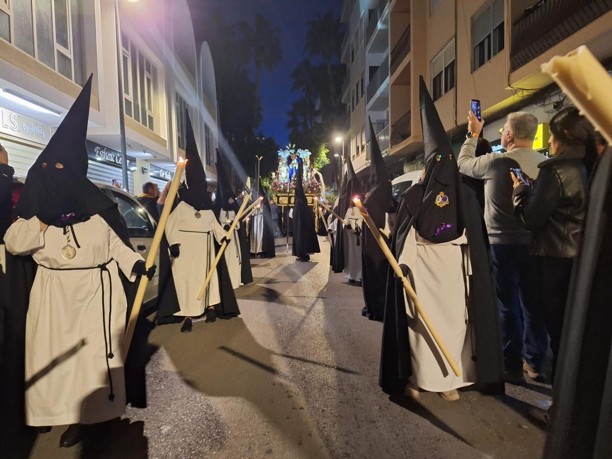 La estación de penitencia de la Cofradía de Jesús Cautivo en Ibiza