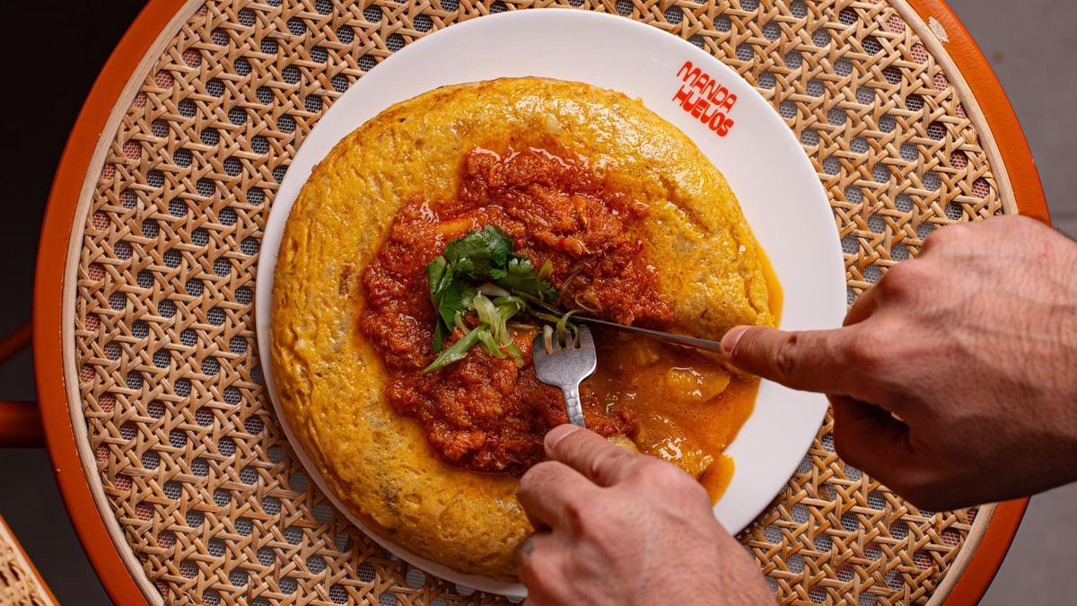 Una de las tortillas estelares de Manda Huevos.