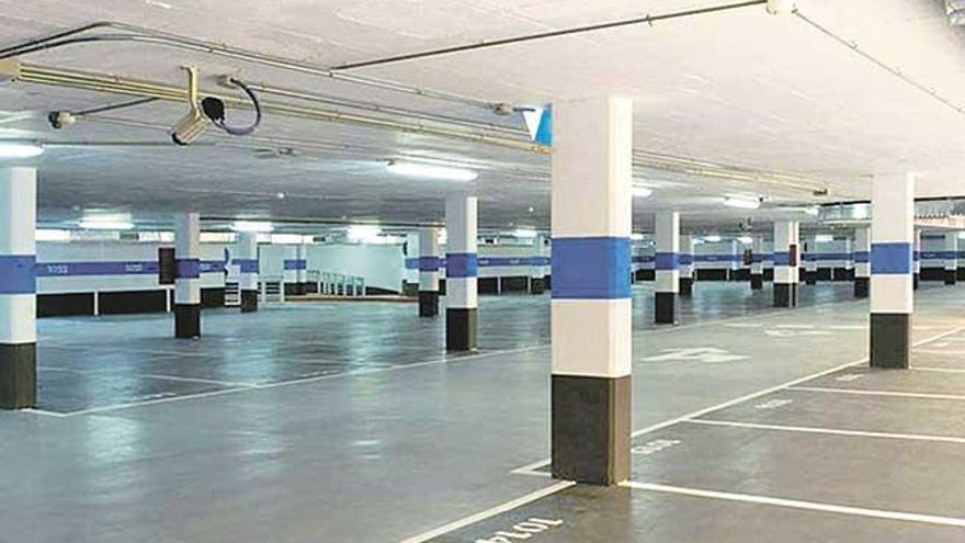 Una imagen del interior del aparcamiento subterráneo, cerrado al público en el año 2012.