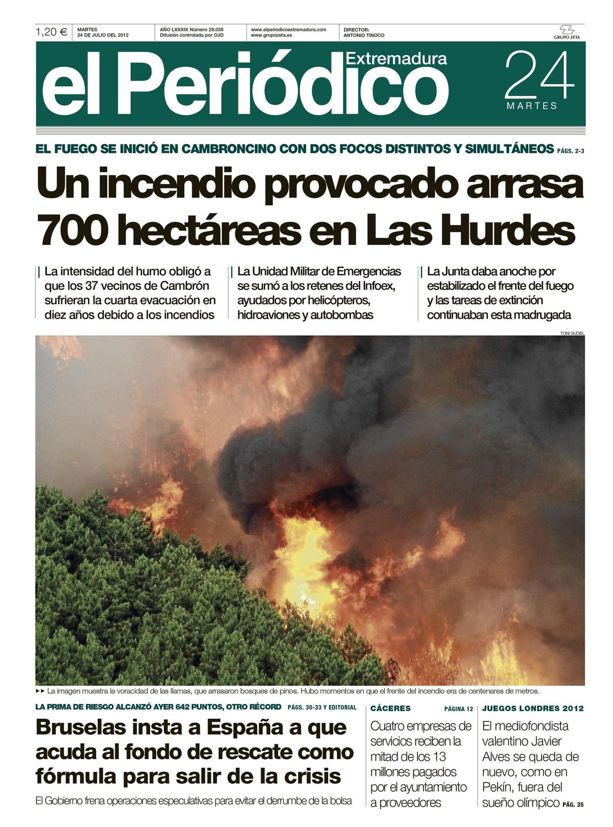 Portada de 2012.