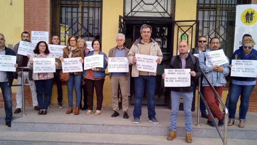 Un momento de la protesta.