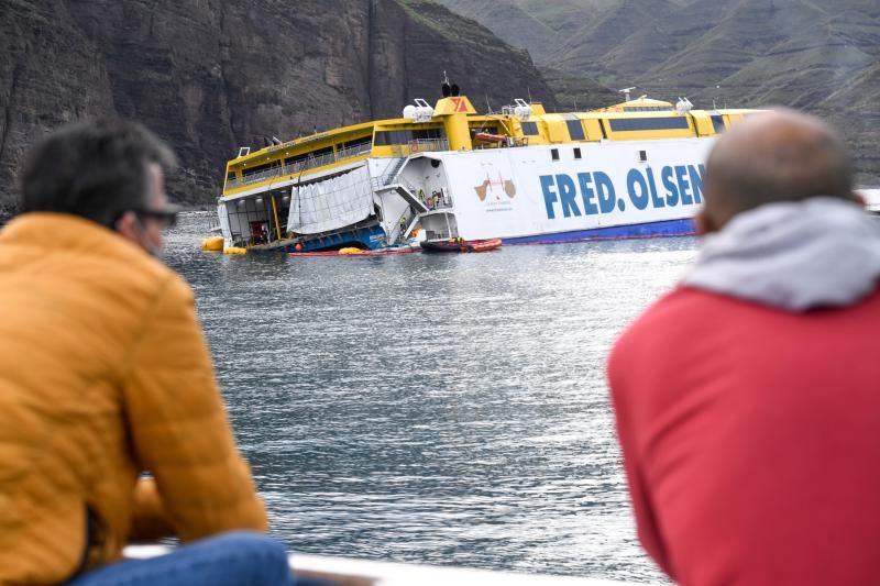 Nuevo intento de reflotar el ferry de Fred Olsen