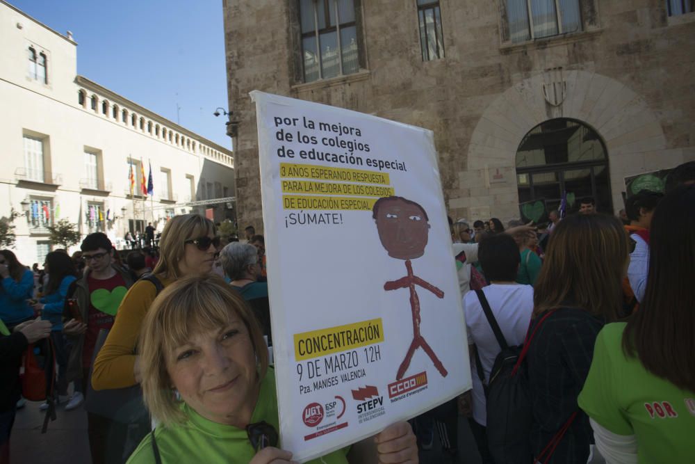 Concentración por la mejora de los colegios de Educación Especial