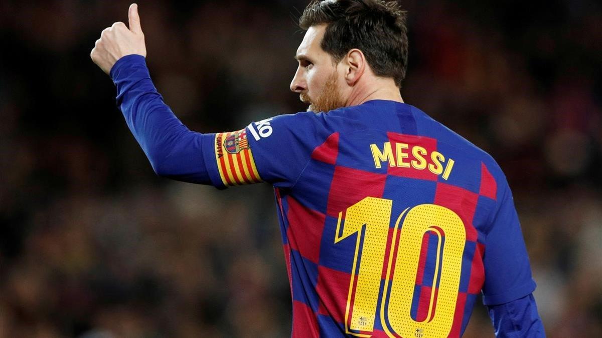 Lionel Messi, en el último partido jugado por el Barça, el pasado 7 de marzo en el Camp Nou, ante la Real Sociedad.