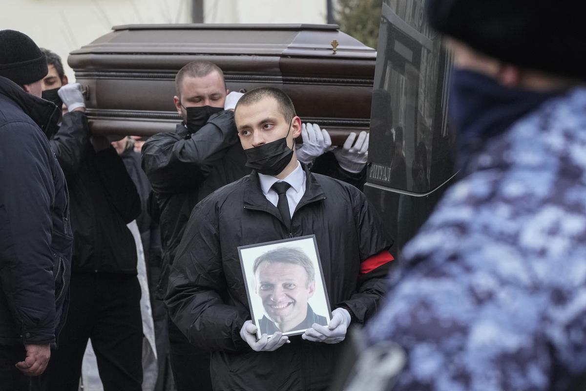 Funeral y ceremonia de despedida del político opositor ruso Alexei Navalny en Moscú