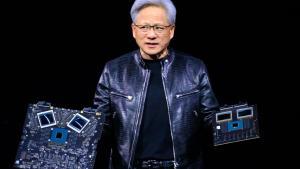 Jensen Huang, consejero delegado de Nvidia, presenta las novedades en IA de la compañía.