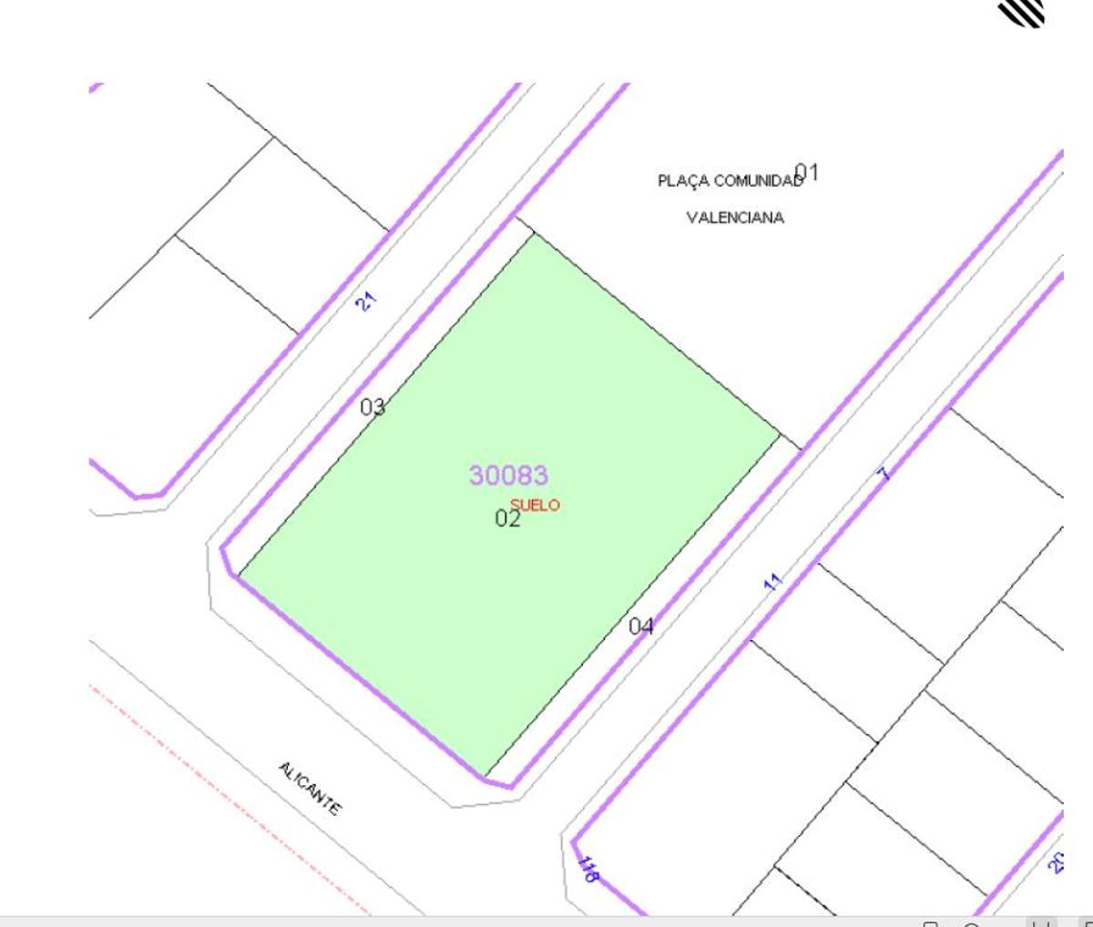 Plano de la parcela cedida por el Ayuntamiento