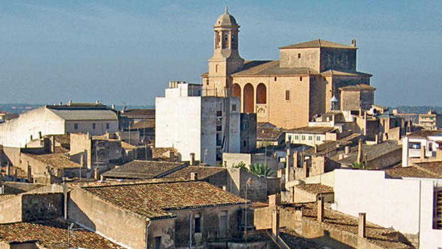 Vista del centro urbano de la ciudad de Llucmajor.