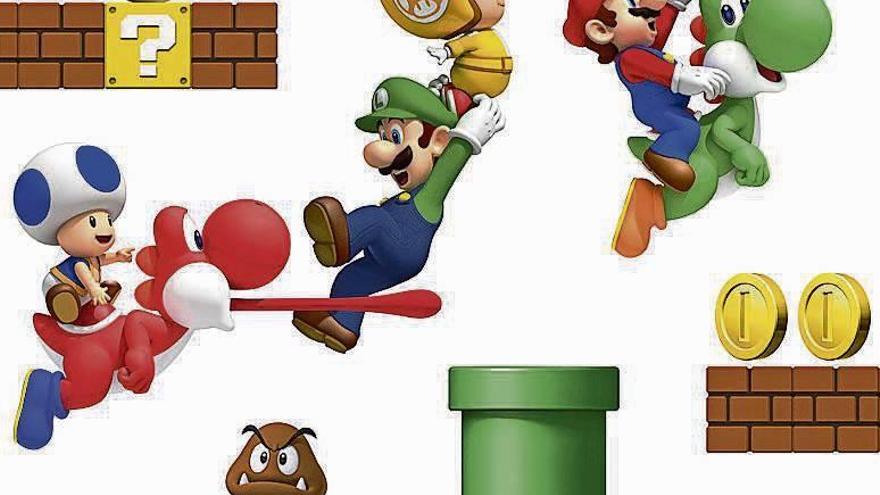 Diversas ilustraciones del juego de Supermario. // Faro