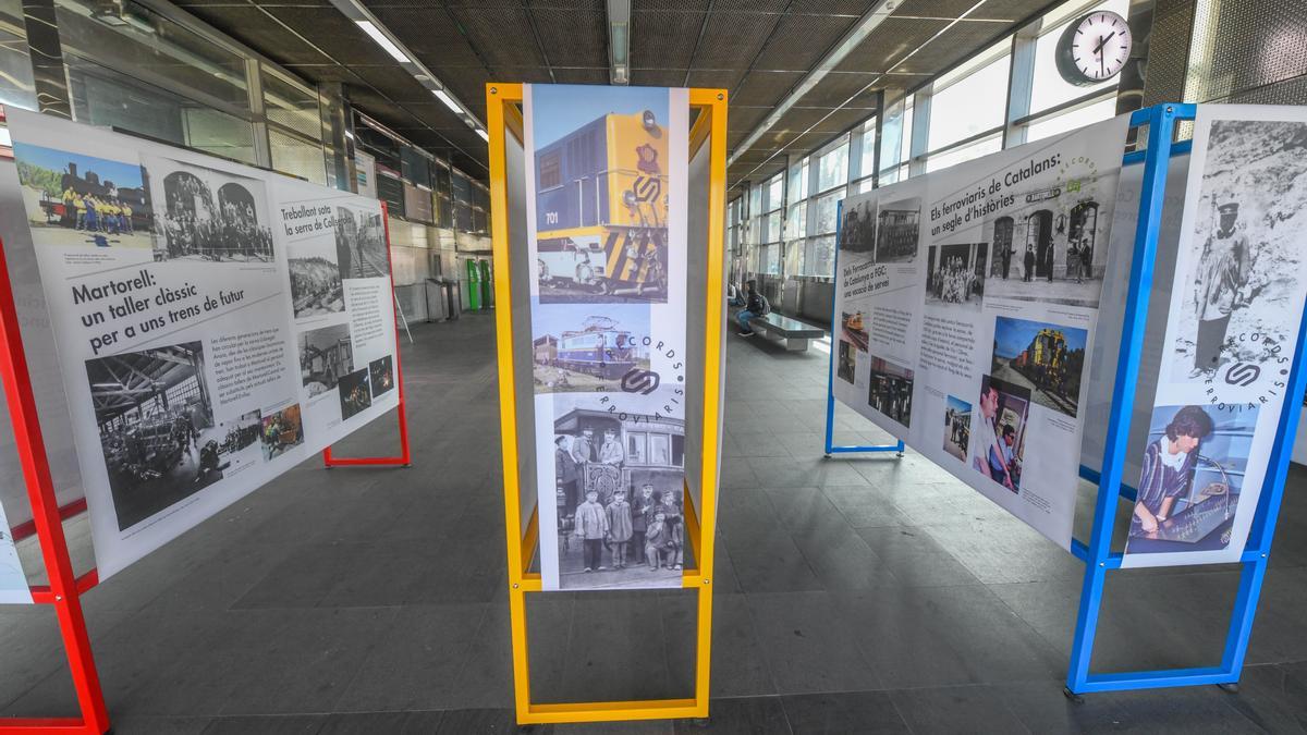 L'exposició Records Ferroviaris que es pot veure a Martorell