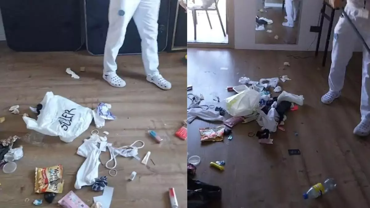 Una limpiadora muestra indignada cómo han dejado la habitación de un hotel: "No es normal, se dejan tangas, tampones..."