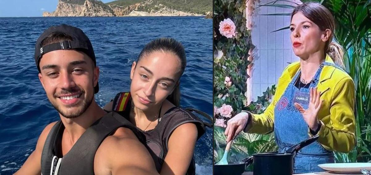 Álex y Ainhoa, de 'La isla de las tentaciones', y Camilla, de 'Masterchef', todos de Ibiza.