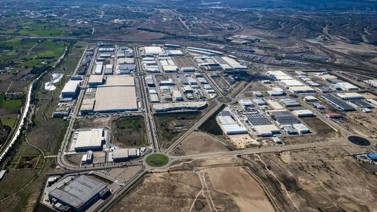 Vista aérea de la Plataforma Logística de Zaragoza (Plaza), donde se encuentra la nave de aduanas de la ciudad.